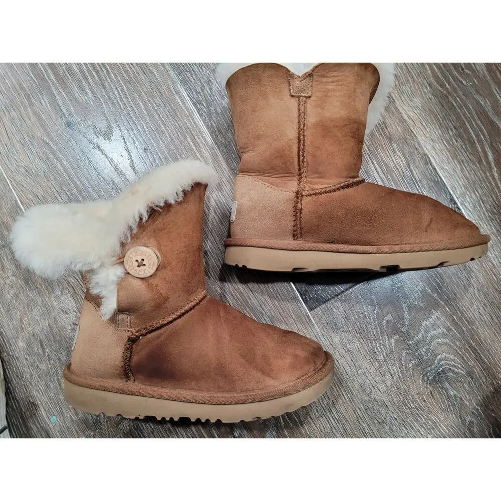 Ugg Girls Bailey Button II Boots Toddler‎ Girls size 12 #4